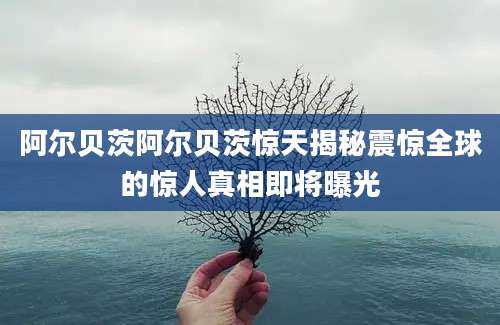 阿尔贝茨阿尔贝茨惊天揭秘震惊全球的惊人真相即将曝光