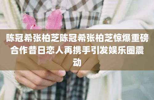 陈冠希张柏芝陈冠希张柏芝惊爆重磅合作昔日恋人再携手引发娱乐圈震动