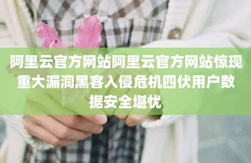 阿里云官方网站阿里云官方网站惊现重大漏洞黑客入侵危机四伏用户数据安全堪忧