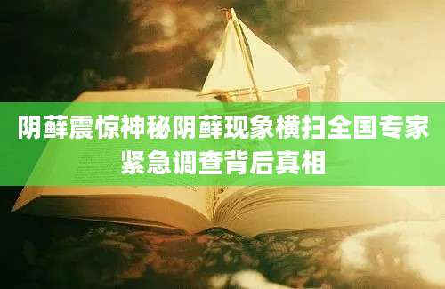 阴藓震惊神秘阴藓现象横扫全国专家紧急调查背后真相