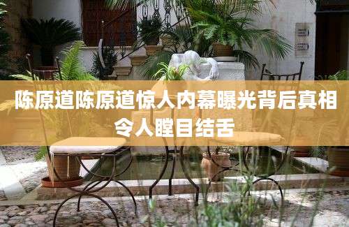 陈原道陈原道惊人内幕曝光背后真相令人瞠目结舌