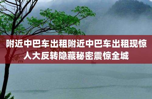 附近中巴车出租附近中巴车出租现惊人大反转隐藏秘密震惊全城