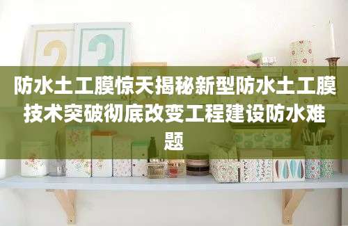 防水土工膜惊天揭秘新型防水土工膜技术突破彻底改变工程建设防水难题