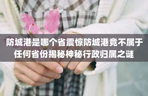 防城港是哪个省震惊防城港竟不属于任何省份揭秘神秘行政归属之谜
