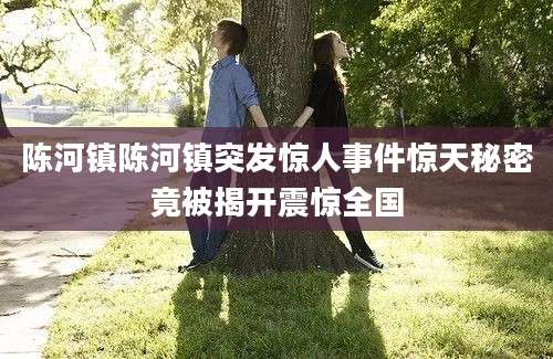陈河镇陈河镇突发惊人事件惊天秘密竟被揭开震惊全国