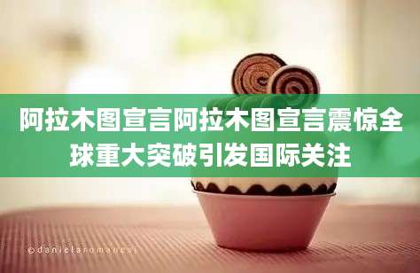 阿拉木图宣言阿拉木图宣言震惊全球重大突破引发国际关注