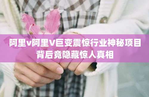 阿里v阿里V巨变震惊行业神秘项目背后竟隐藏惊人真相