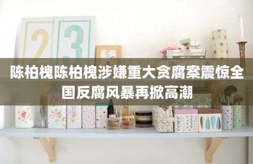 陈柏槐陈柏槐涉嫌重大贪腐案震惊全国反腐风暴再掀高潮