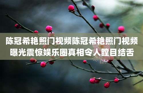 陈冠希艳照门视频陈冠希艳照门视频曝光震惊娱乐圈真相令人瞠目结舌