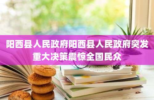 阳西县人民政府阳西县人民政府突发重大决策震惊全国民众