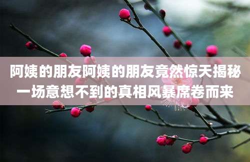 阿姨的朋友阿姨的朋友竟然惊天揭秘一场意想不到的真相风暴席卷而来