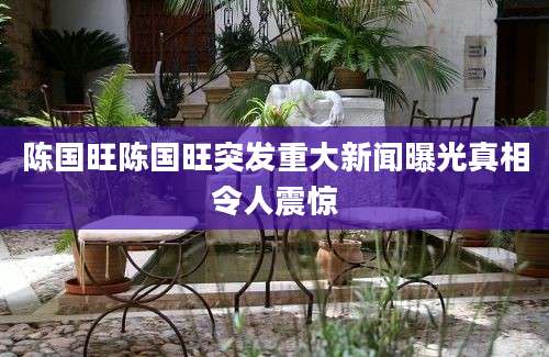 陈国旺陈国旺突发重大新闻曝光真相令人震惊