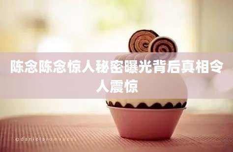 陈念陈念惊人秘密曝光背后真相令人震惊