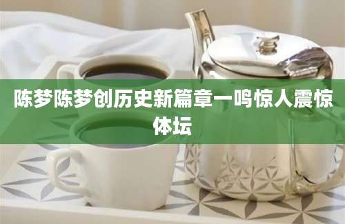 陈梦陈梦创历史新篇章一鸣惊人震惊体坛