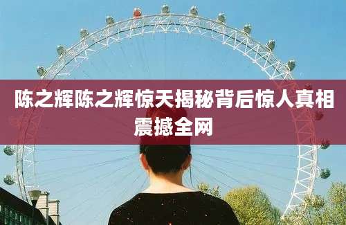 陈之辉陈之辉惊天揭秘背后惊人真相震撼全网