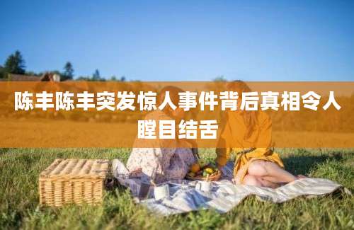 陈丰陈丰突发惊人事件背后真相令人瞠目结舌