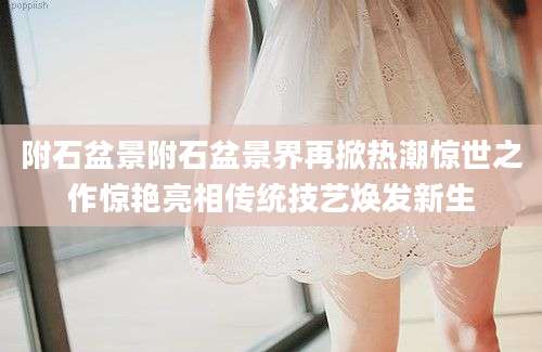 附石盆景附石盆景界再掀热潮惊世之作惊艳亮相传统技艺焕发新生